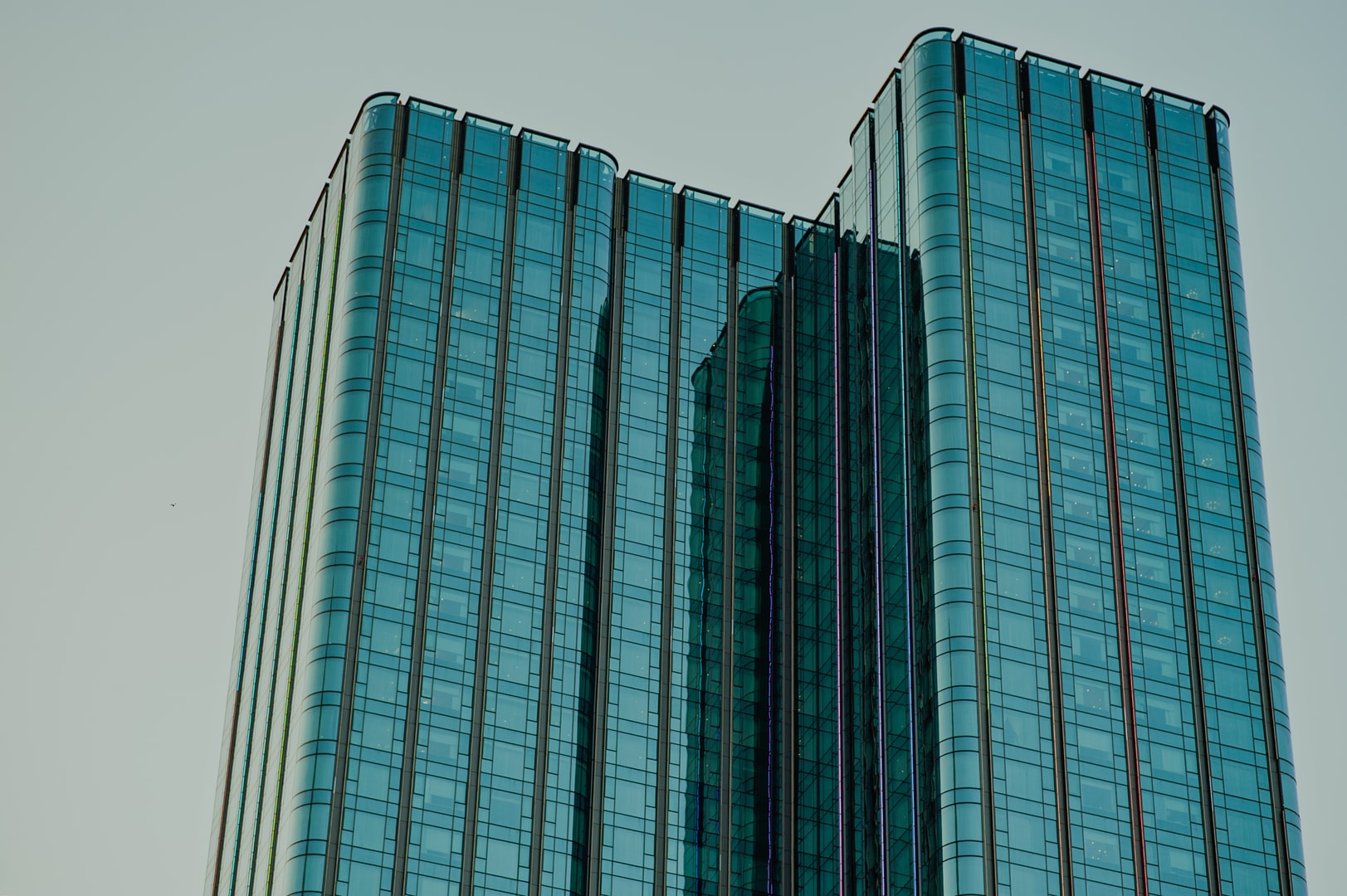 Glass office towers in Bucharest